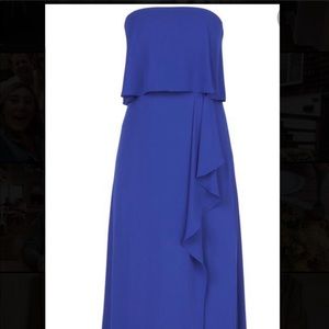 BCBG blue strapless gown dress. New/ worn once